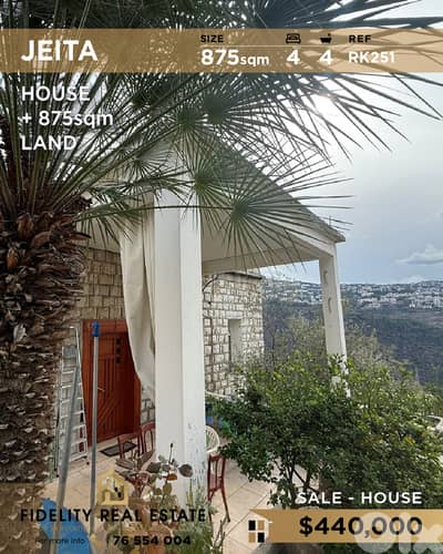 House for sale in Jeita RK251 منزل للبيع في جعيتا