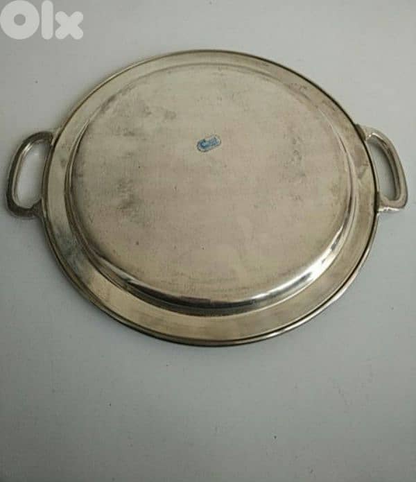 Old silver-plated tray plate (Made in Italy) - Not Nogotiable 1