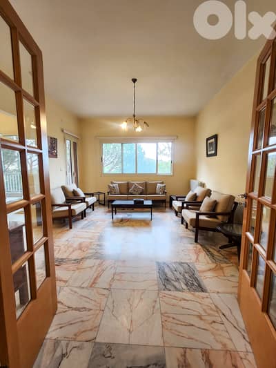 180 SQM Furnished Apartment in Broumana + Mountain and Sea View