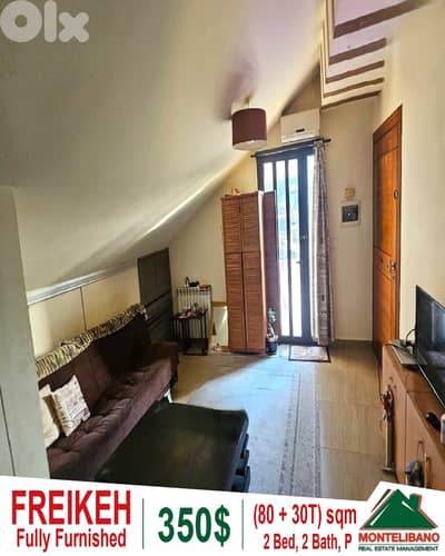 80 sqm Roof For Rent in Freikeh with 30 sqm Terrace