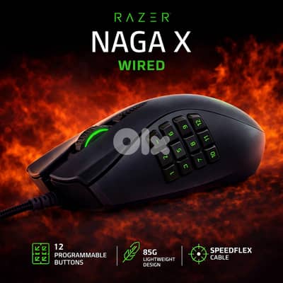 Razer Naga X Wired Mouse features 16 programmable buttons