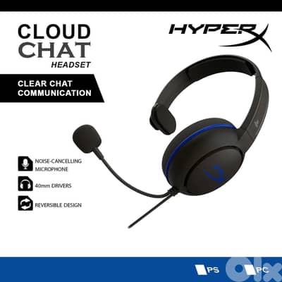 HyperX Cloud Chat Headset – 40mm Drivers, Noise-Cancelling Mic