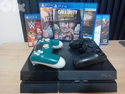 Ps4 console with playstation video games