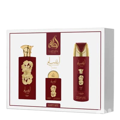 Lattafa Ansaam Gold 3-Piece Gift Set – For Women