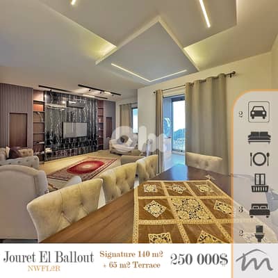 Jouret El Ballout | Signature 140m² + 65m² Terrace | Building Age 5