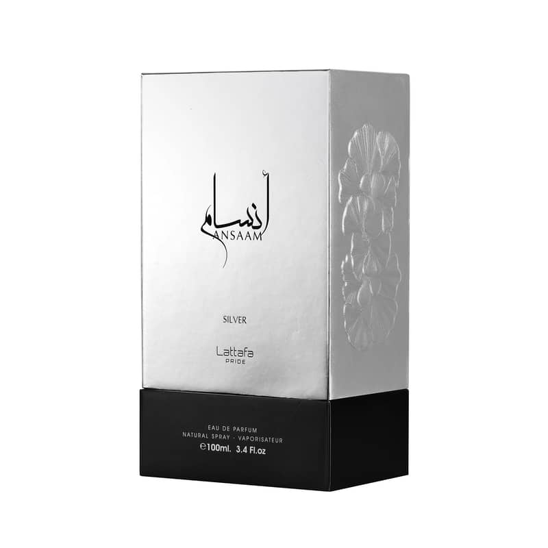 Ansaam Silver by Lattafa Perfumes Eau de Parfum – 100ml – For Men 1