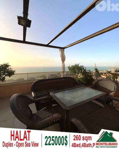 260 sqm Duplex For Sale in Halat حالات with Open Sea View