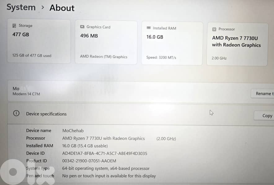 MSI Laptop 13.5"  Black 9