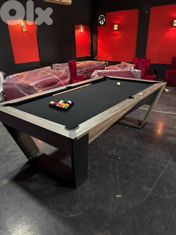Pool table 8 FT Modern Black cloth 1