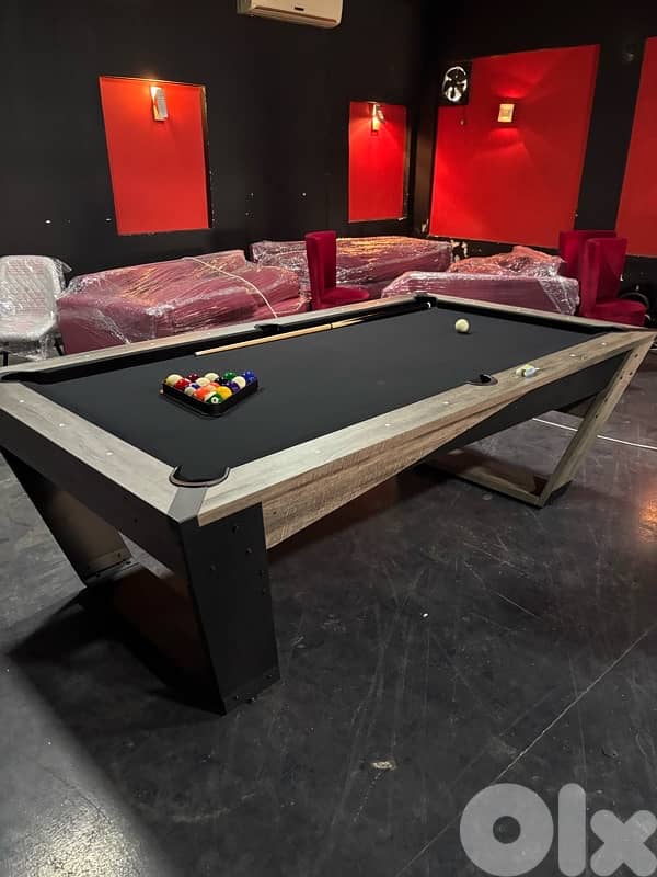 Pool table 8 FT Modern Black cloth 2