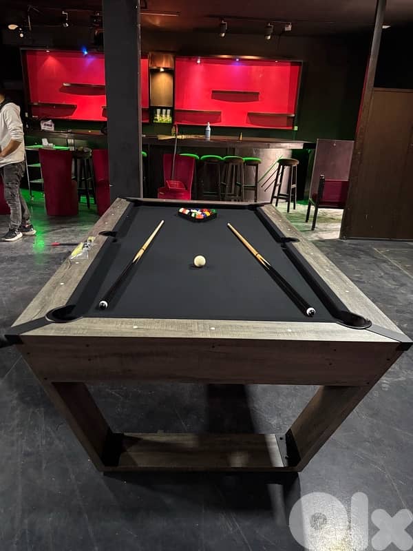 Pool table 8 FT Modern Black cloth 3