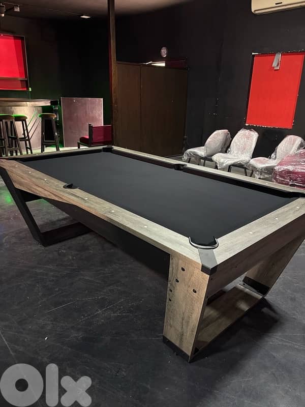 Pool table 8 FT Modern Black cloth 4