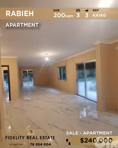 Apartment for sale in Rabieh KA180 شقة للبيع في رابيه