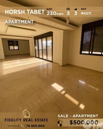 Apartment for sale in Horsh Tabet RKS11 شقة للبيع في حرش تابت،