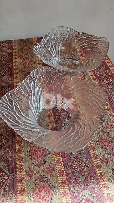 1970 Metsa forest art big glass bowls