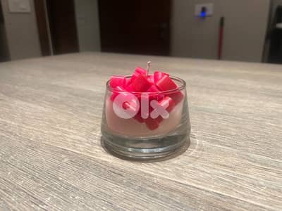 hearts candle