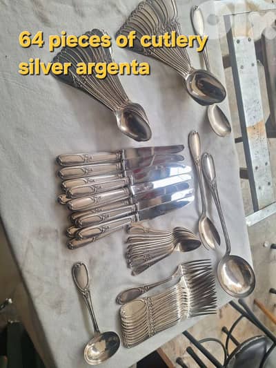 cutlery set argenta Germany 64 pieces silver plated