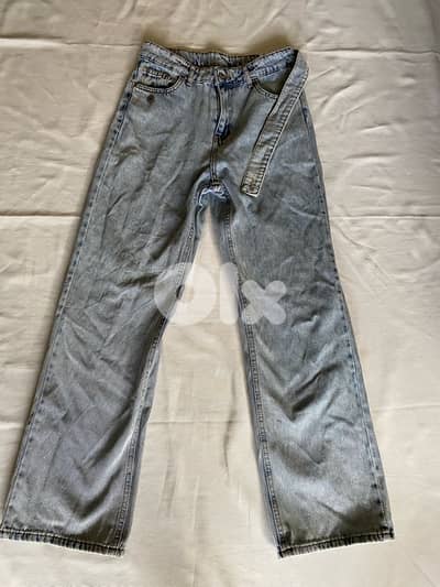 high waisted denim pants