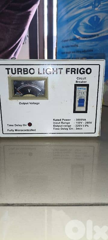 2 Units: Turbo Light Frigo 3000VA Automatic Voltage Regulators