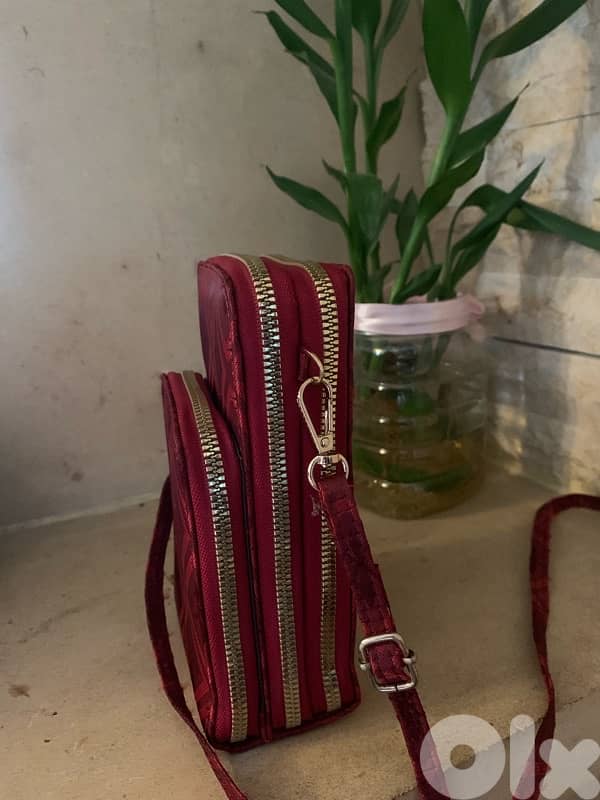 Elegant burgandy cross bag high quality 1