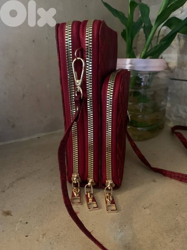 Elegant burgandy cross bag high quality 2