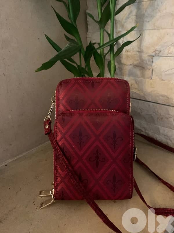Elegant burgandy cross bag high quality 3