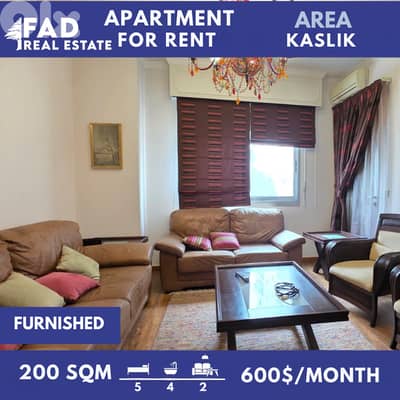 Apartment For In Kaslik شقة للايجار في الكسليك