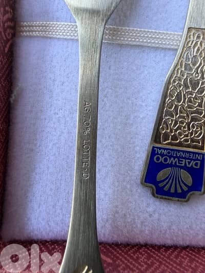 new set Silver spoon with fork