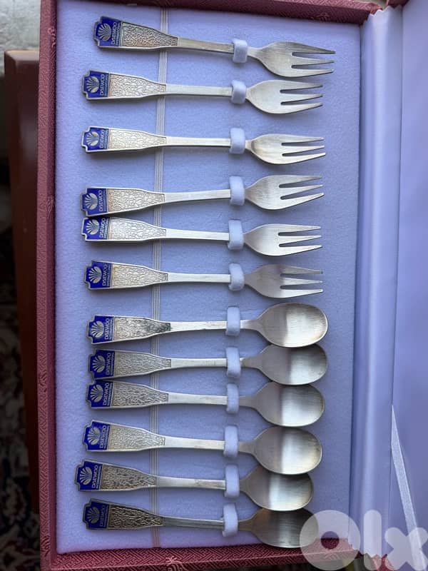 new set Silver spoon with fork 1