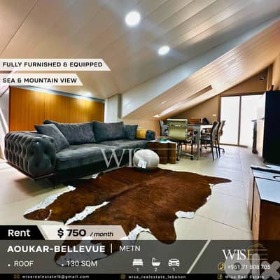 FOR RENT – Fully-furnished 130 SQM Roof + Terrace in Aoukar–Bellevue!