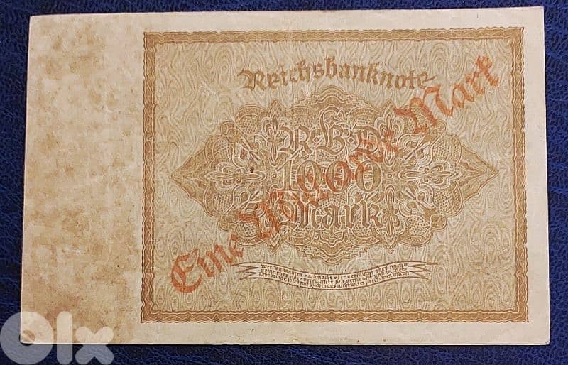 Germany Berlin 1922 1 Billion Mark Weimar Republic 1