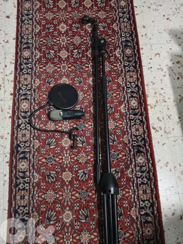 Full rap studio laptop,mic,stand mic,popfilter 2