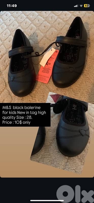 M&S  Black balerine for kids 1