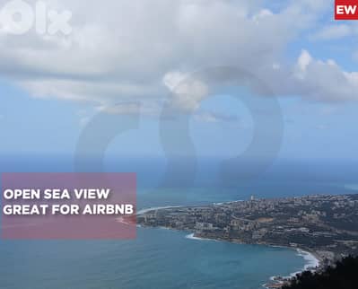 1 Laundry Room/3 Balconies/sea view/Harissa/حريصا ! REF#EW133080 !