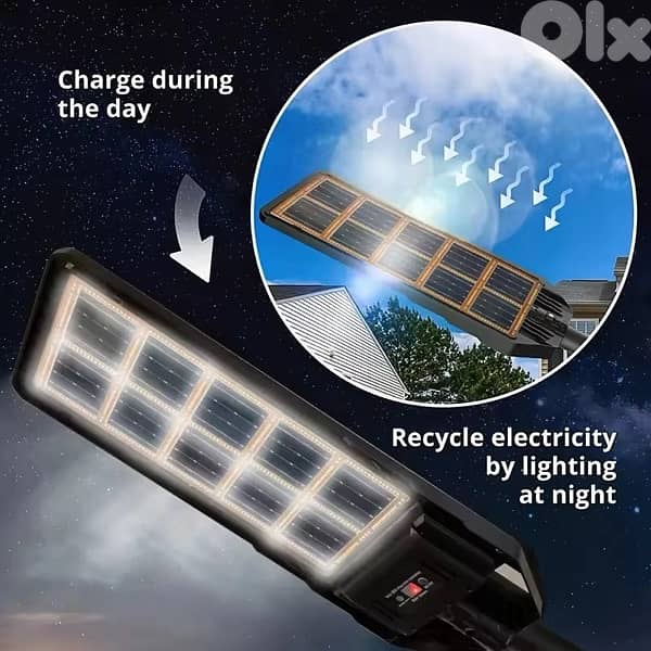 Bifacial Solar Street Light Double Solar Panel 400W 4