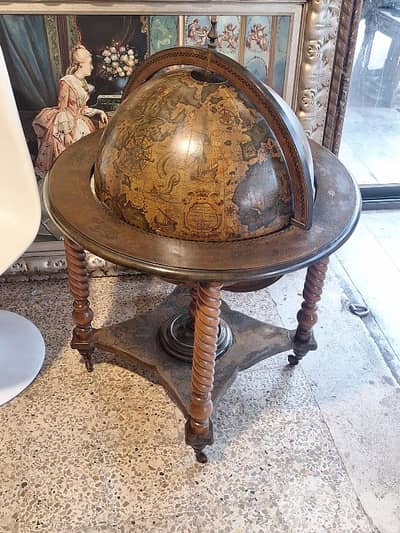 antique italian dome bar trolley