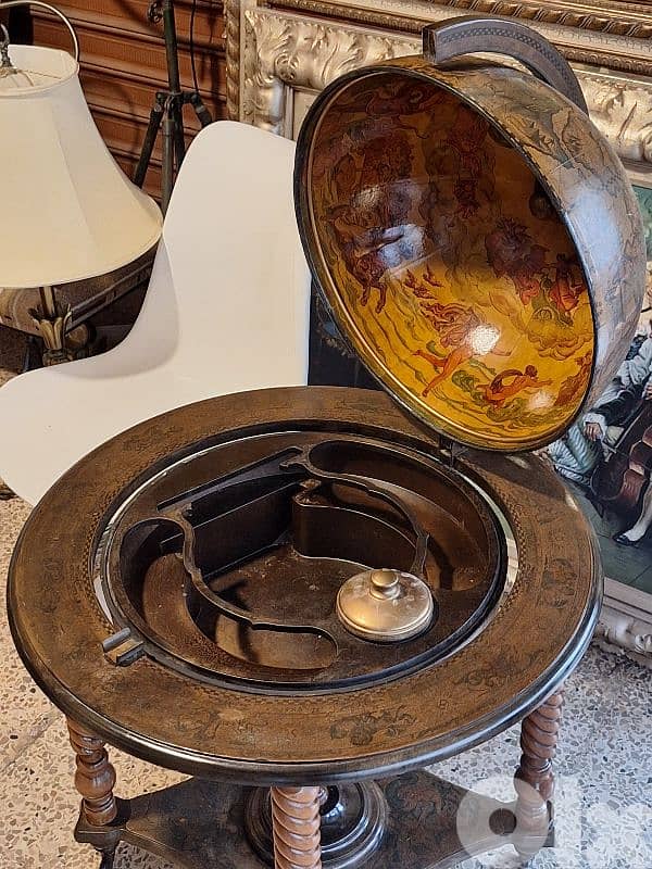 antique italian dome bar trolley 2