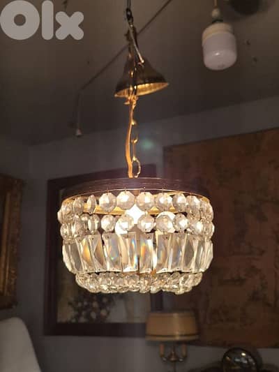 small czech original crystal chandelier