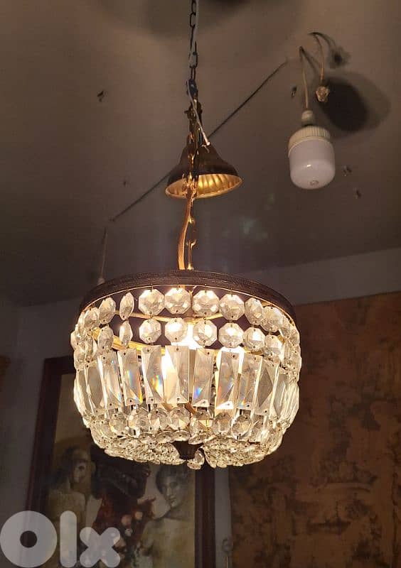 small czech original crystal chandelier 1