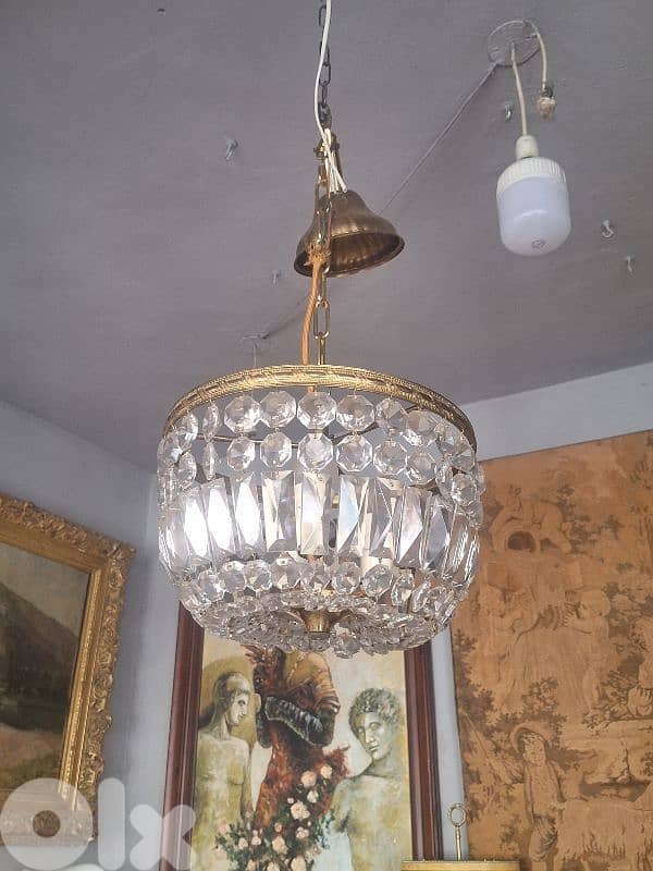 small czech original crystal chandelier 3