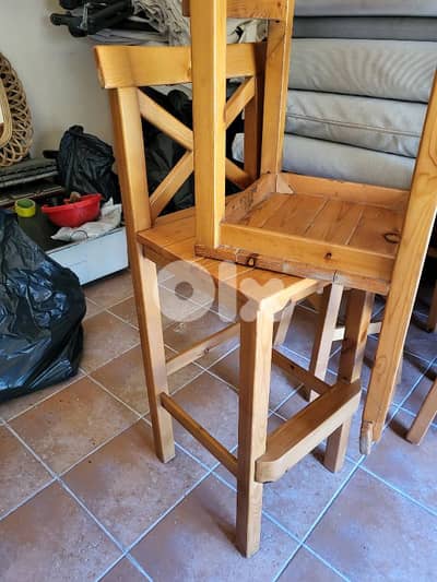wooden var stools