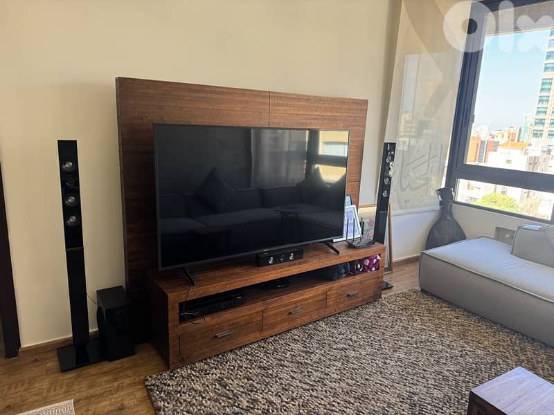 Premium Solid Wood TV Stand 2