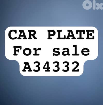 car plate for sale
