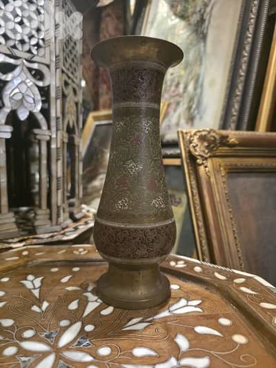مزهرية أنتيك هندية – Brass Vase