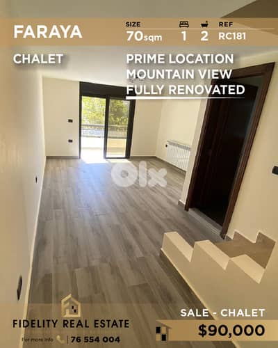 Chalet for sale in faraya RC181 شاليه  للبيع في فاريا