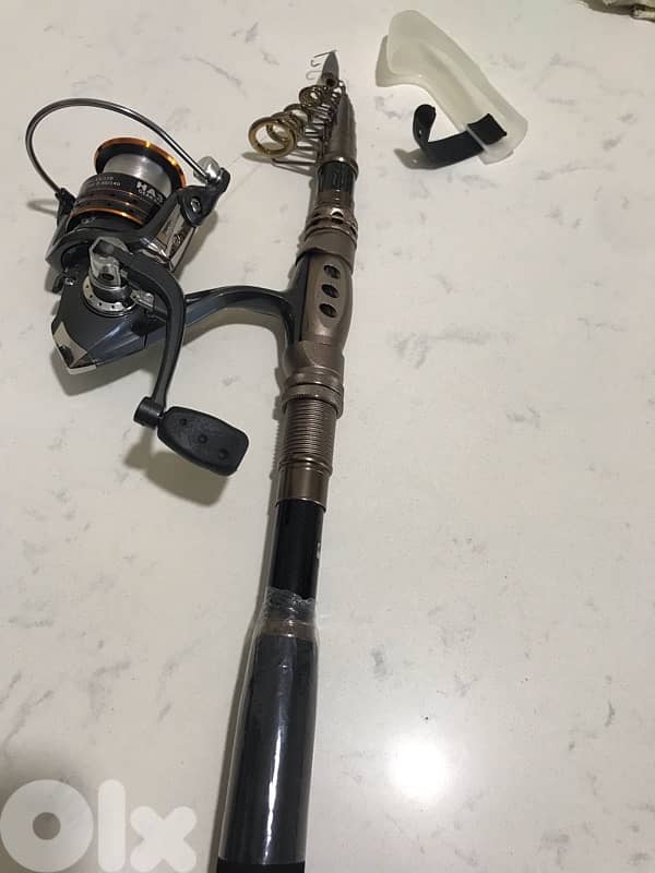 Fiber telescopic fishing rod 3