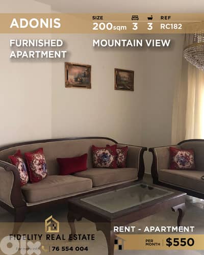 Apartment for rent in Adonis RC182 شقة للإيجار في أدونيس