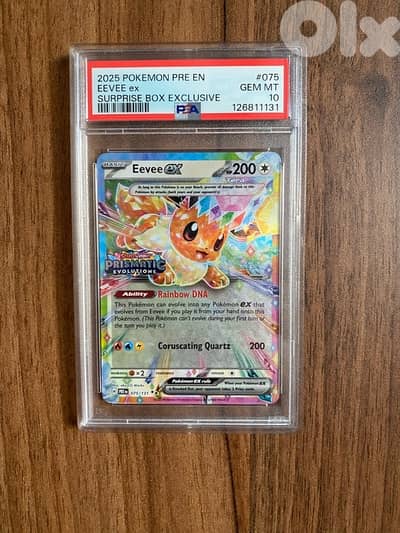 Eevee Ex pokemon card PSA 10 (stamped)