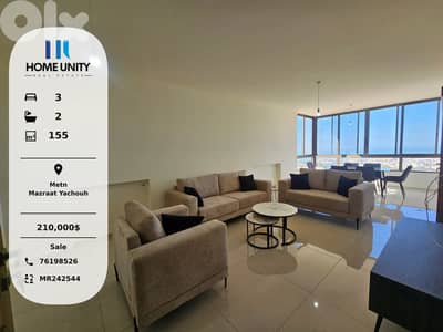 apartment for sale in Mazraat Yachouh, Metn