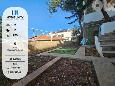 apartment with gardden for sale in Mazraat Yachouh, Metn
